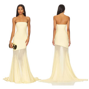 Deme by Gabriella Dahlia Strapless Gown Formal Whimsical Wedding Party Gala XS